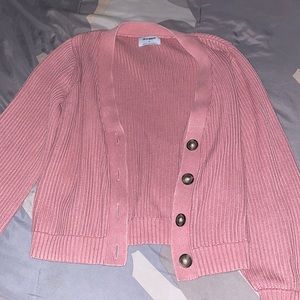 pink old navy button-front cardigan